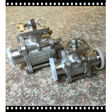 3-Pieces Sanitary Ball Valve with ISO 5211 Direcrt Mounting Pad